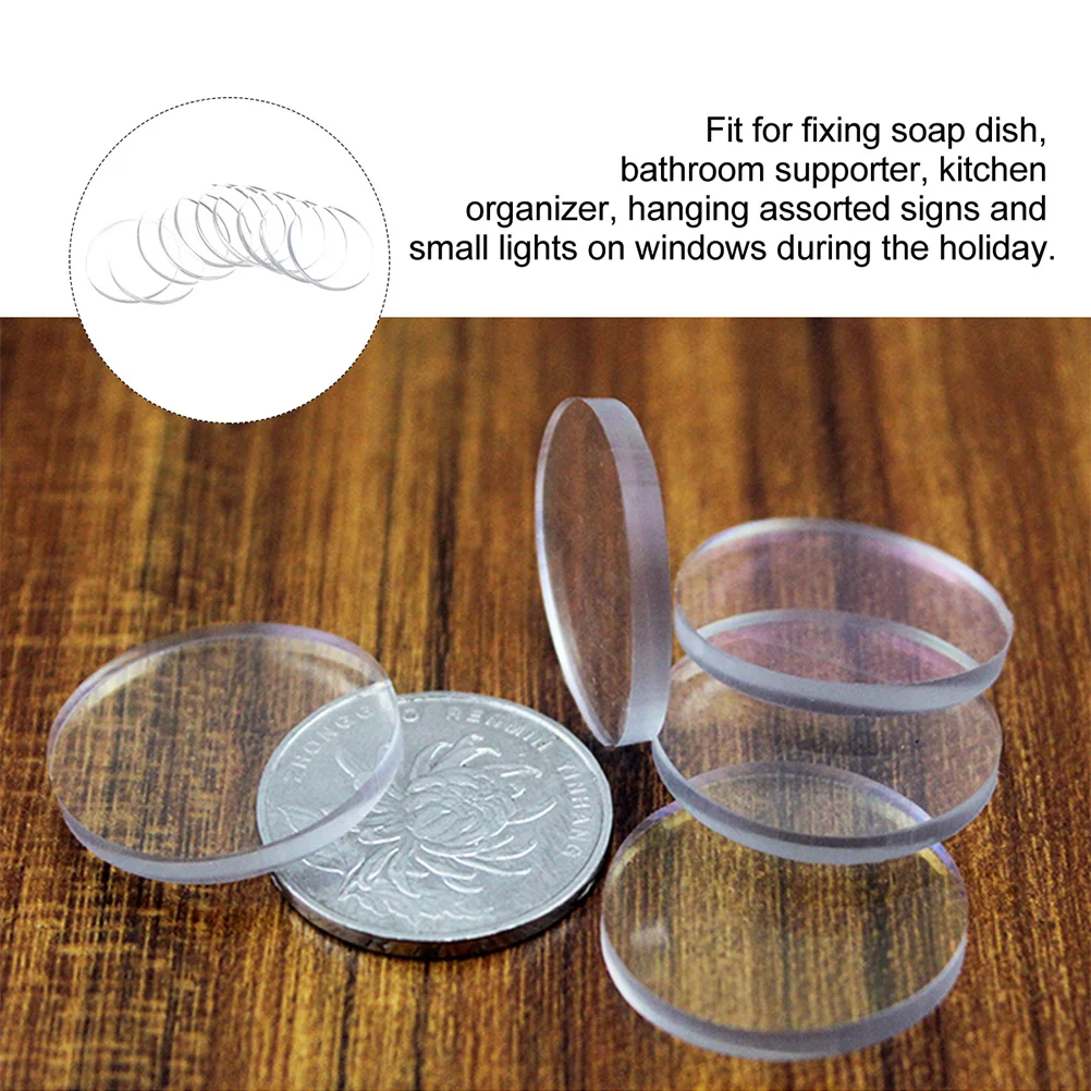 30 قطعة منصات المضادة للانزلاق لطاولة زجاجية واضح الوفير الفواصل غير لاصق حامي أثاث مستدير كونترتوب وسادة استقرار #2