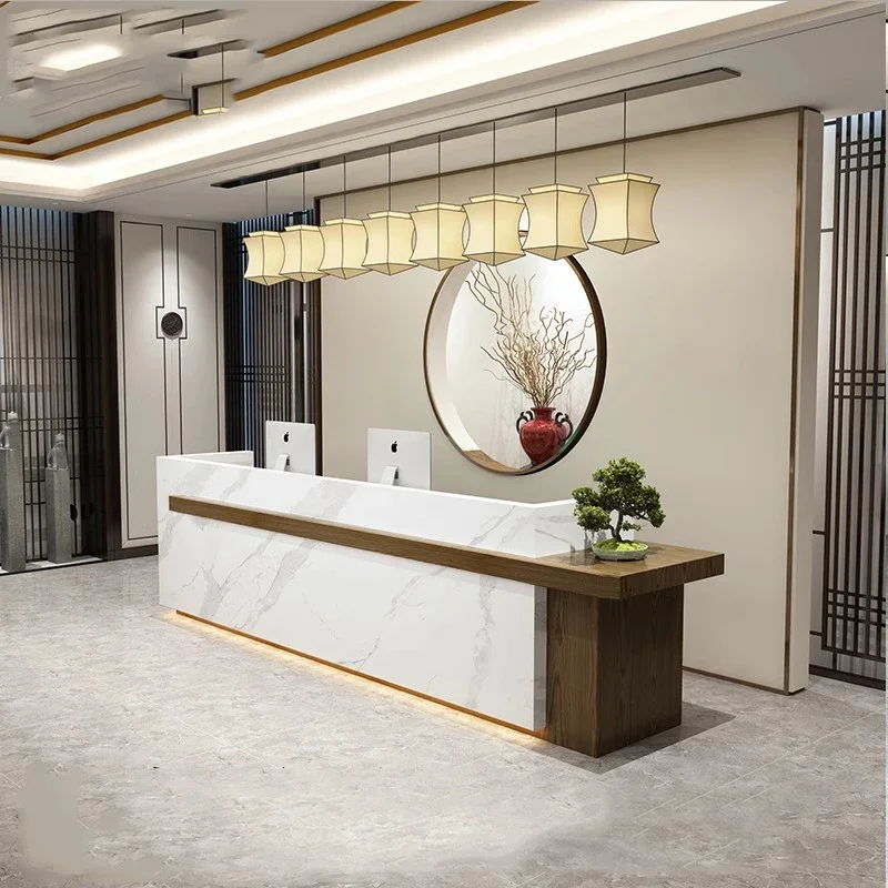 

Hospital Closet Reception Desk Church Pulpit Executive European Reception Desk Lectern Luxury Mesa De Escritorio Furniture WJXP