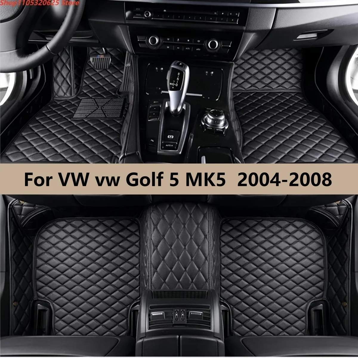 

Автомобильные коврики для VW Golf 5 MK5 2008 2007 2006 2005 2004, аксессуары для салона автомобиля, кожаные коврики, подкладки для ног