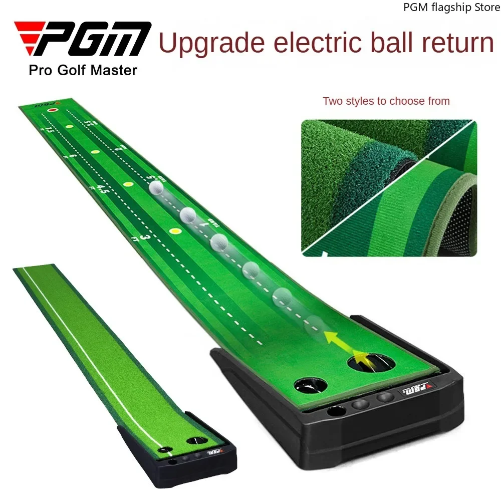 PGM Electric Ball Return Indoor Golf Two-hole Putting Practice Device Mini Golf Set TL029