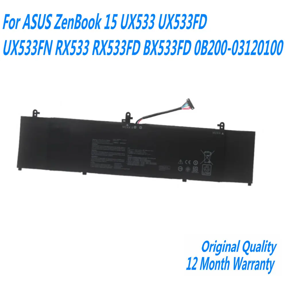 

New 15.4V 73WH C41N1814 Laptop Battery For ASUS ZenBook 15 UX533 UX533FD UX533FN RX533 RX533FD BX533FD 0B200-03120100