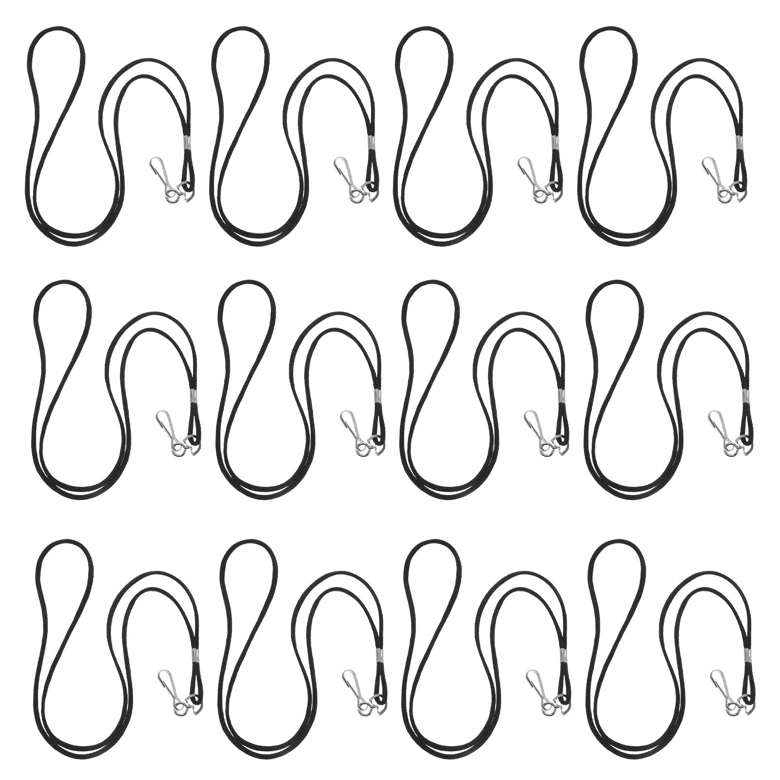 

100 шт. ремешок для бейджа для удостоверений личности, сверхпрочная плетеная веревка со съемной пряжкой, идеально подходящая для офисного школьного бейджа с именем персонала