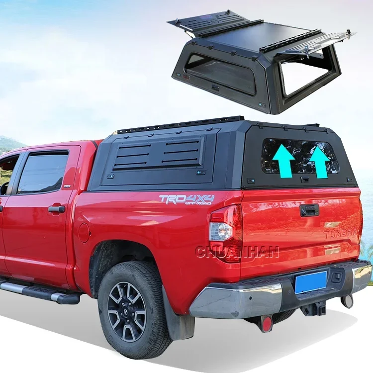 Custom 4x4 Waterproof Steel ram1500 canopy Hardtop Topper truck Aluminium canopy for Toyota tundra rocco tacoma dodge