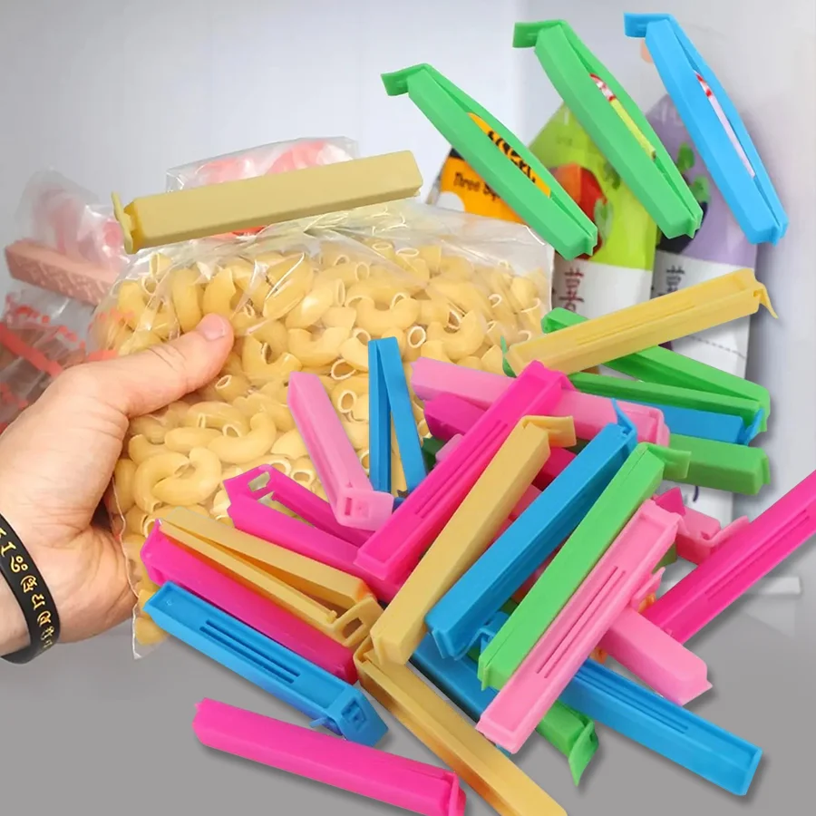 10-50PCS Portable Kitchen Storage Food Snack Seal Sealing Bag Clips Sealer Clamp Plastic Tool Kitchen Accessories Food Bag Clips