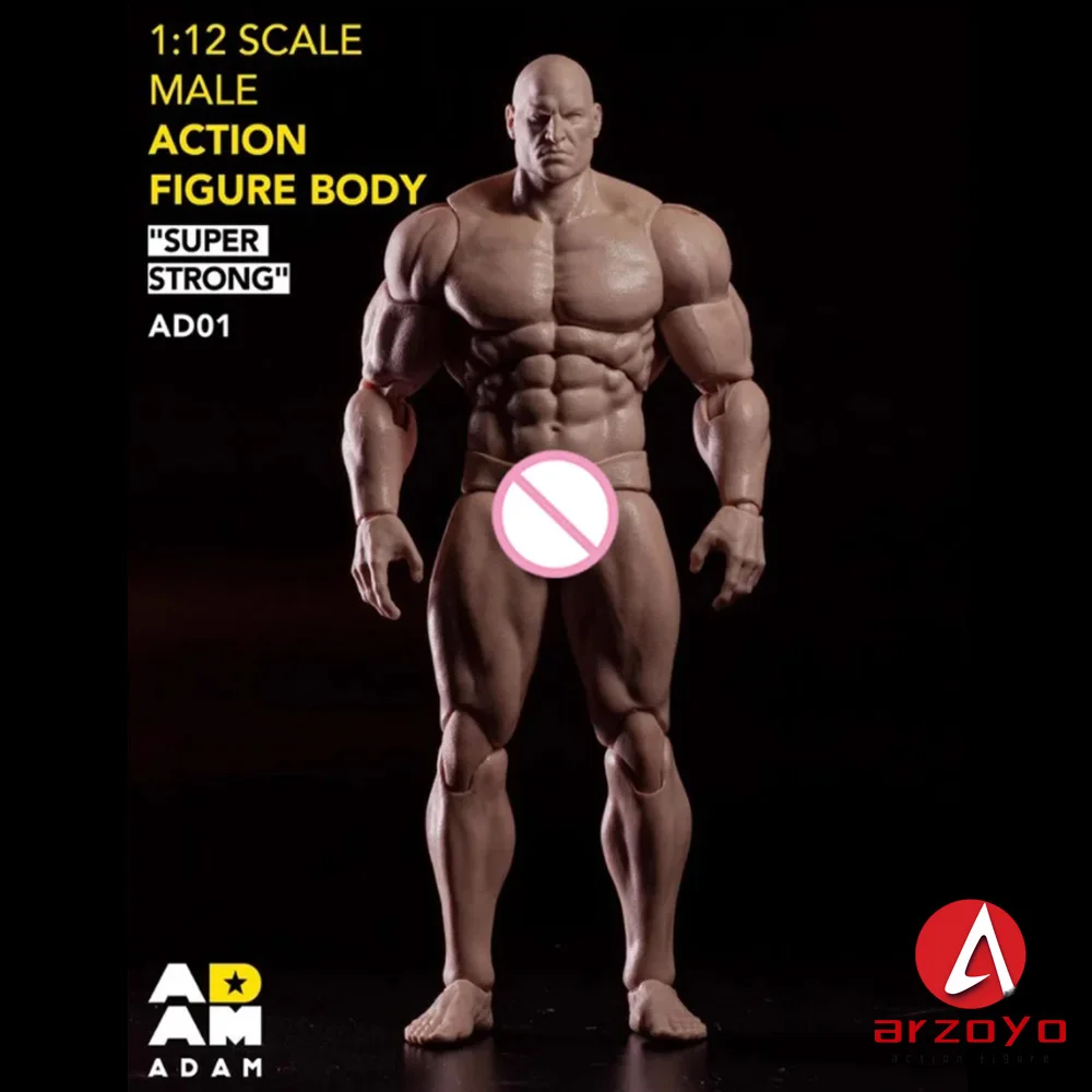 MUFF TOYS ADAM 1/12 corps articulé musculaire fort masculin 6 ''Super Flexible bande dessinée soldat figurine corps poupée