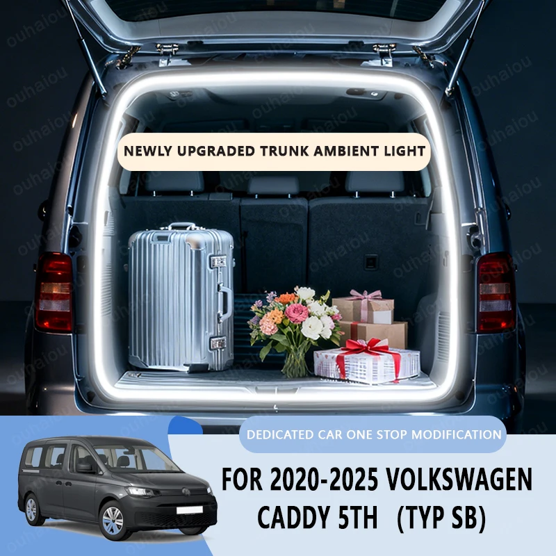 

For 2020-2025 Volkswagen Caddy (Typ SB) trunk light modification light Atmosphere lights White warm white Rear Trunk Light Bar