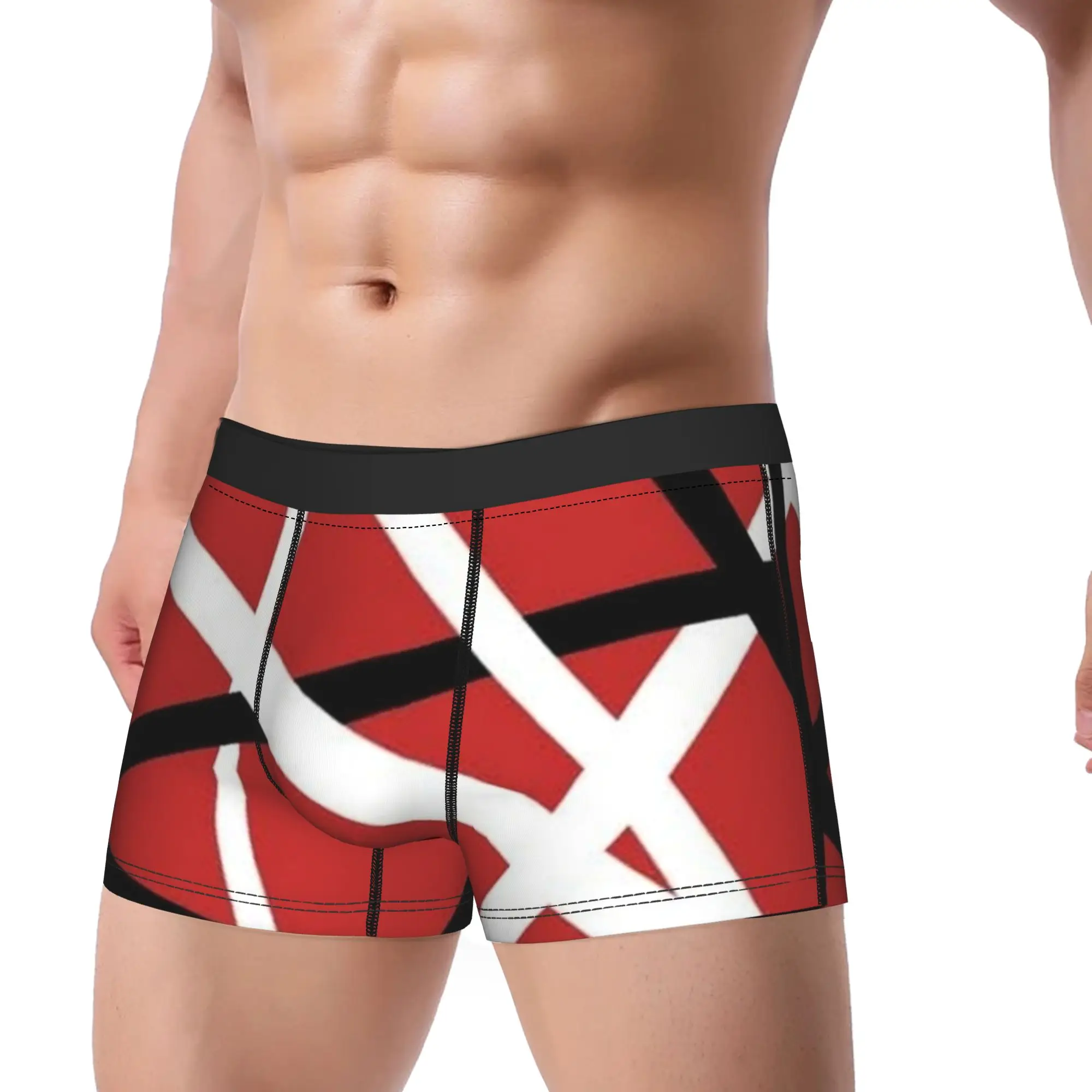 Van Halen Reds Sideline Underwear  Males Panties Customs Breathable Boxershorts Hot Sale Boxer Brief Plus Size 2XL