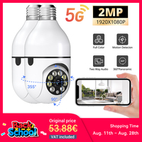 2Pc Ease Life APP-Light Bulb Security Cameras Outdoor Wireless WiFi Camera 5GHz, 360 Degree, E27 Light Socket Screw In Securi