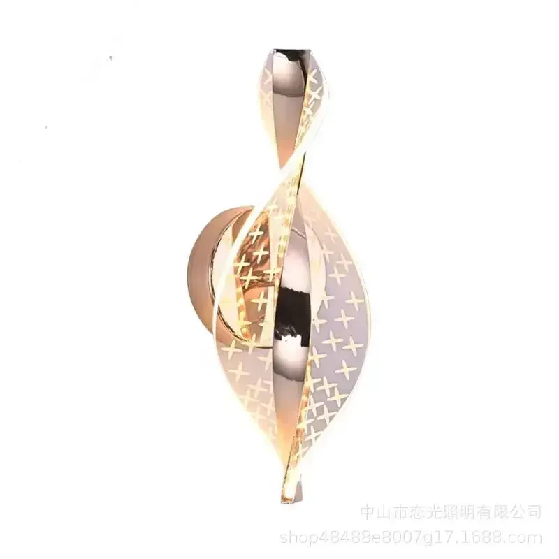 1PC Modern LED Acrylic Wall Lamp - Gold/Black Color Options for Hallway, Bedroom, Living Room & Bedside, Practical Room Decor