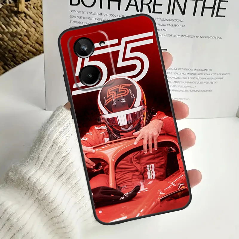 Carlos Sainz F1 Case For Realme C55 C53 C51 C35 C33 C30 C67 C21Y C25s C15 9 10 12 11 Pro Plus GT Neo5 Cover