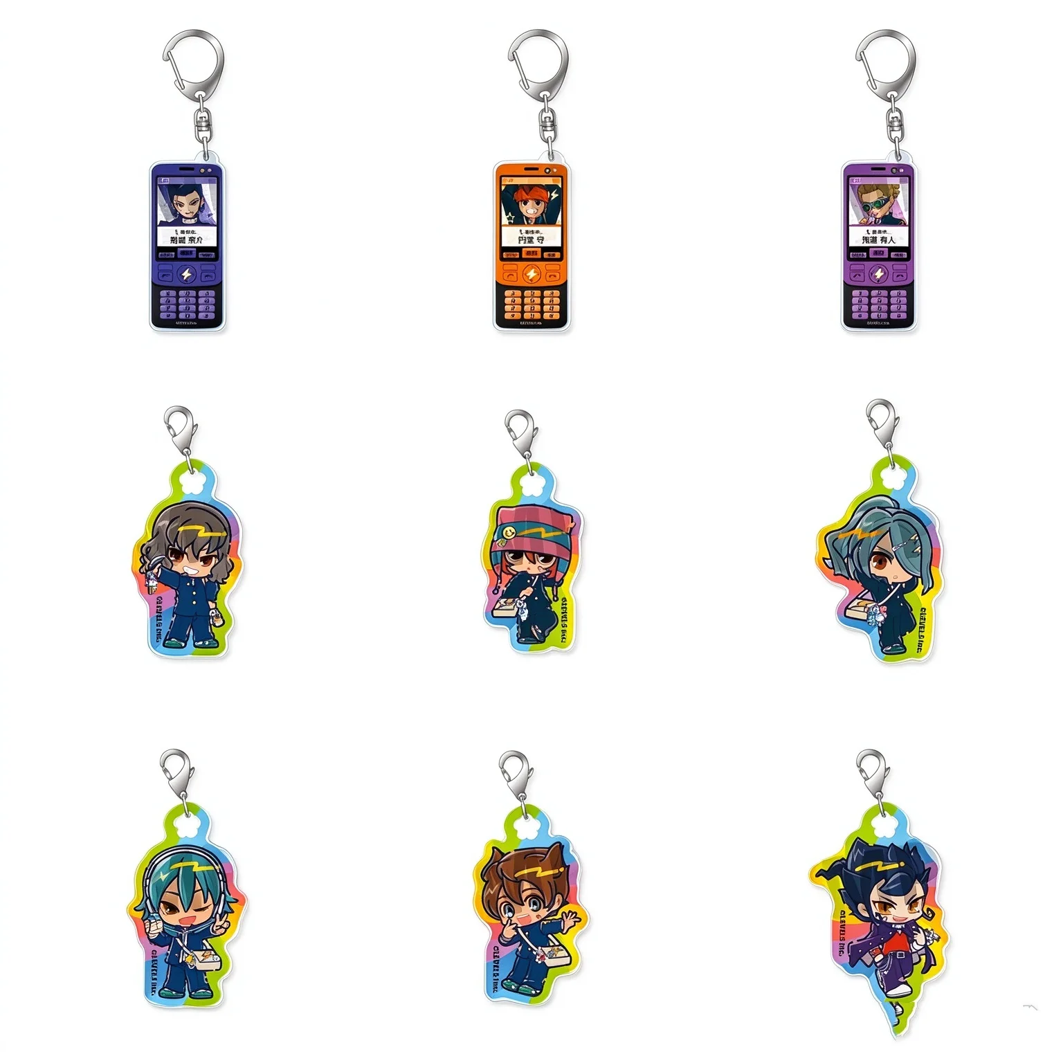 Anime Inazuma Eleven: Victory Road The Retro Heisei Style Mark Evans Axel Blaze Acrylic Pendant Keychains Bag Decorations