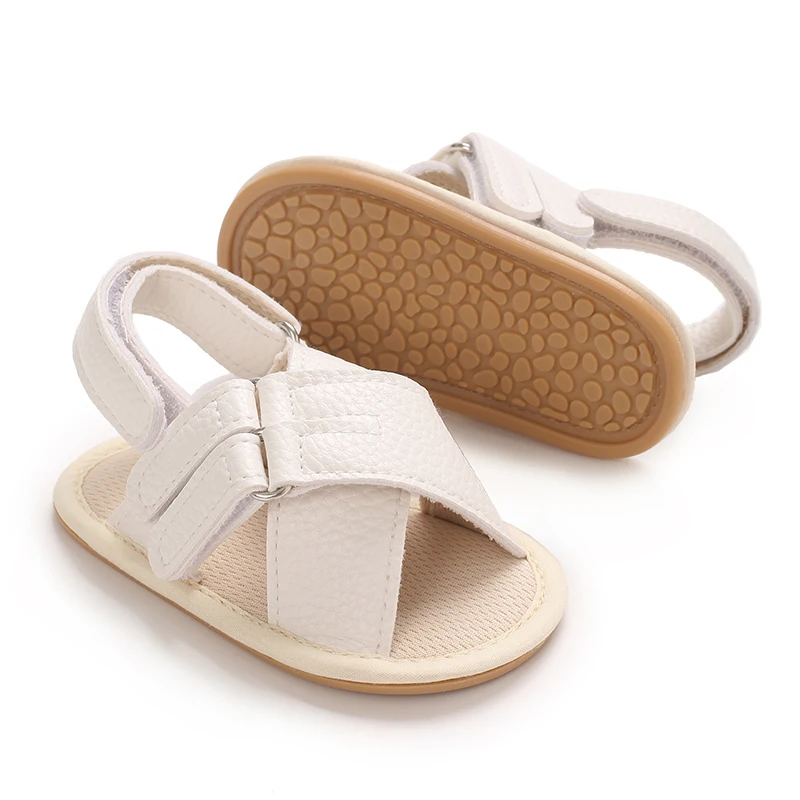 HAIZHIW Rubber Soft Sole Non-Slip Solid ColorToddler First Walker Baby Crib Newborn Baby Summer Sandals Infant Boy Girl Shoes