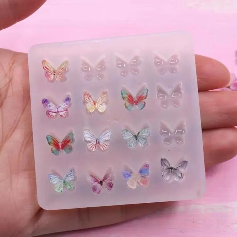 1 개/가방 나비 모양 에폭시 수지 금형 DIY 쥬얼리에 대 한 매력 펜 던 트 Silcone 금형 에폭시 수지 공예 액세서리 만들기