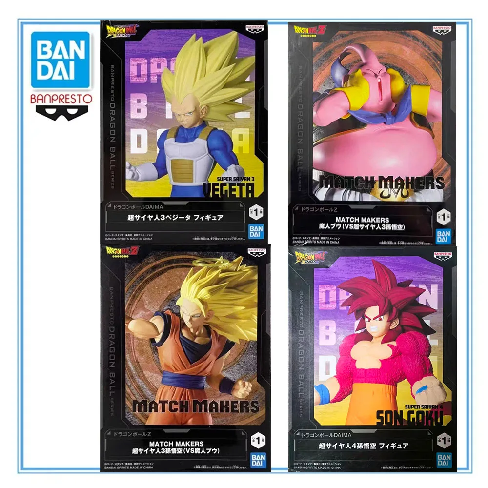 Bandai Banpresto Dragon Ball Z Daima Match Makers Goku Majin Buu SSJ4 Son Goku Vegeta SSJ3 PVC Sammelfigur Spielzeug Geschenke