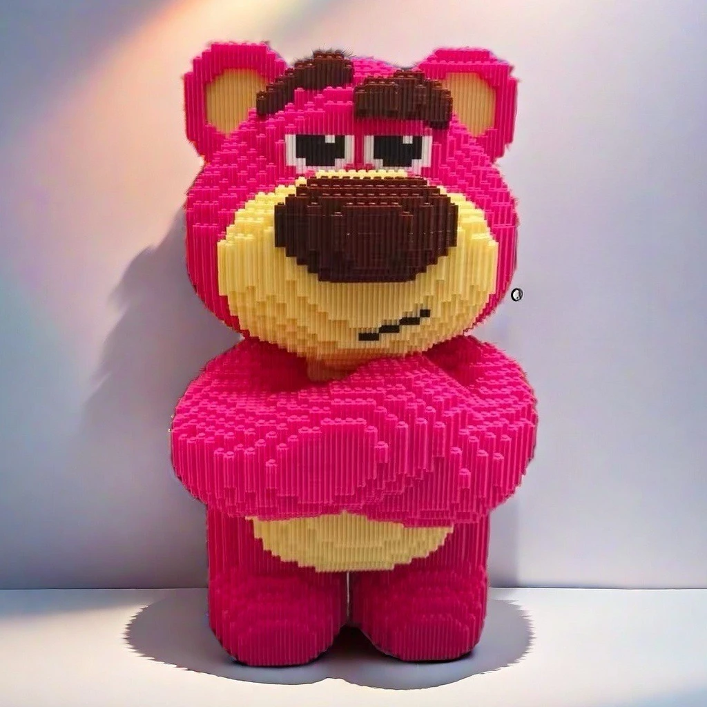 

New Hot-selling Small Particle Assembly Building Blocks Creative Fun Cute Strawberry Bear Series Building Block Gifts