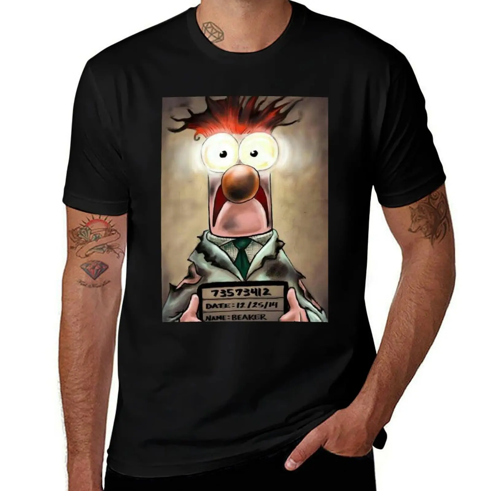 Beaker Muppets T-Shirt Comfortable Basic Crew Neck Tee T-Shirt