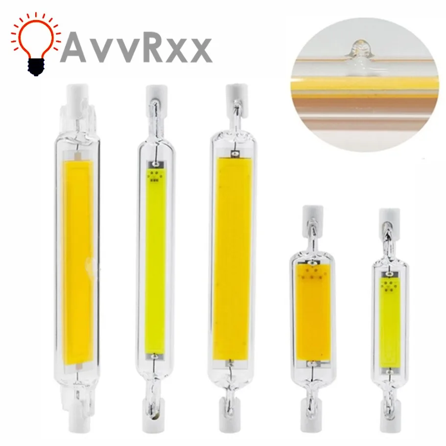 

NEW LED R7S 118MM 50W Superbright Powerful Spotlight 78mm 189mm AC220V 110V COB Lamp Bulb Glass Tube Replace Halogen Lamp Light