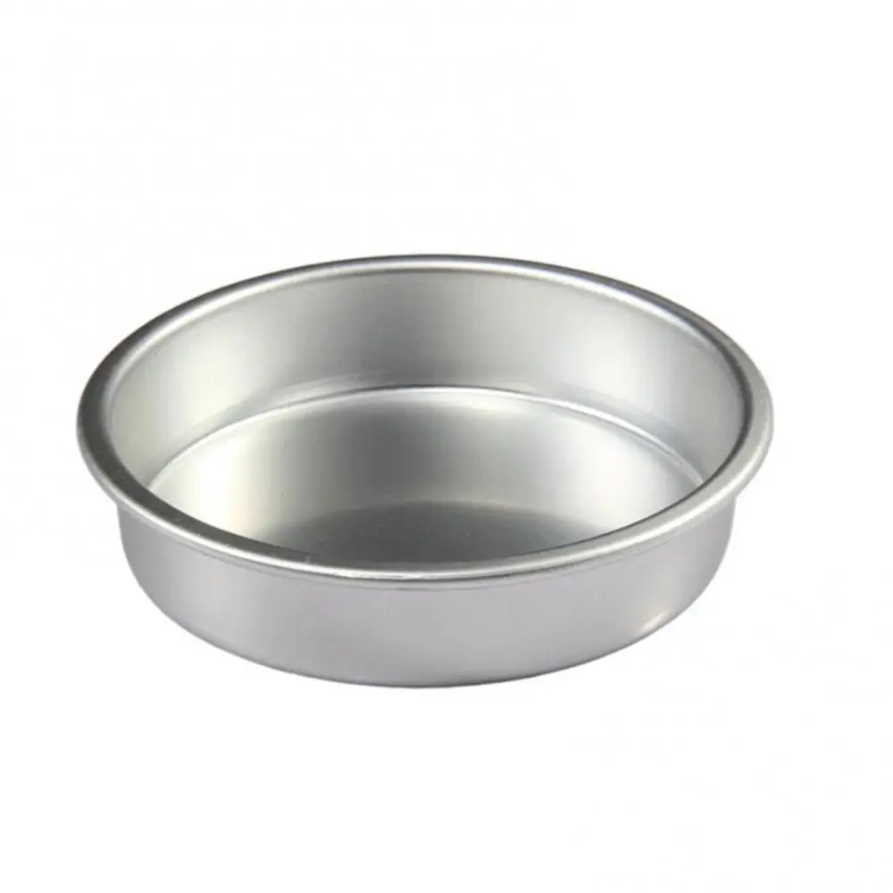 Baking Tool Aluminum Alloy Mold 4 Inch Round Chiffon Cake Plate Solid Bottom Angel Food Oven Big Cake Bread Hamburger Baking Too