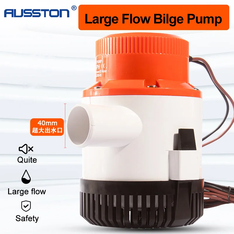 SEAFLO 12V 3700GPH Marine Bilge Pump Submersible Electric Water Pump Heavy Duty Marine Plumbing For Marine Ship Boat Accessories