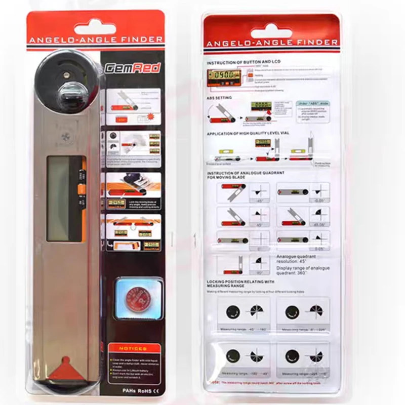 Angle finderprotractor electric hand saw marking and cutting 0.05° protractor Processing sheet metal collision corner alignment
