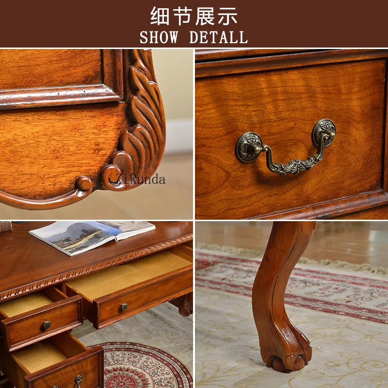 Learning solid wood notebook computer desk for home use, study integrated boss calligraphy table
