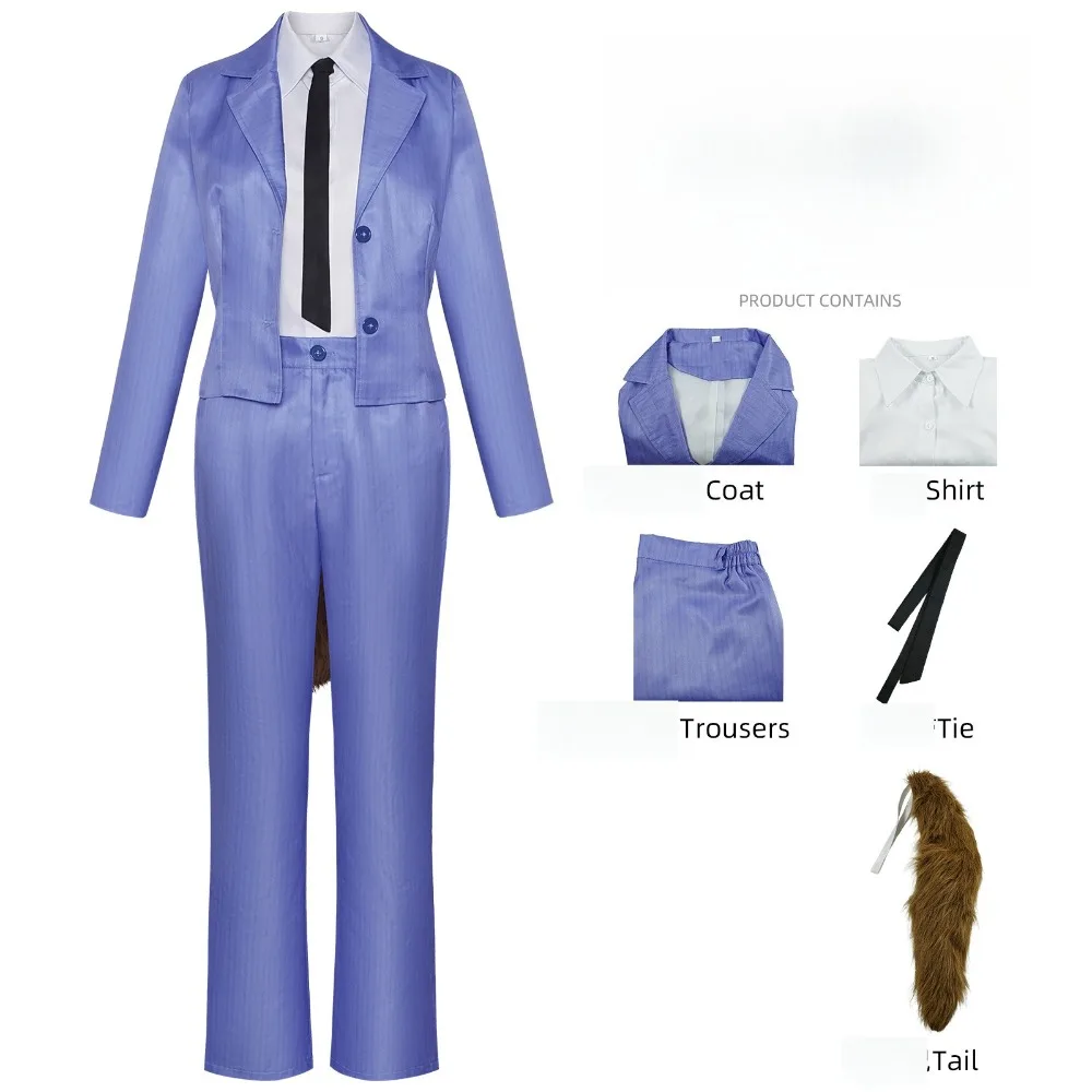 

Anime The Bad Guys Diane Foxington Cosplay Costume Blue Suits Halloween Carnival Cosplay Diane Foxington Customized Clothes