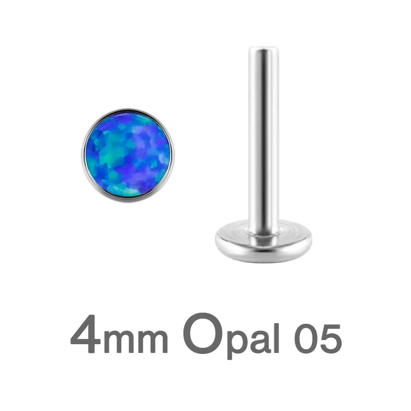 Opal Titanium Labret Studs 16G for Lip Ear Piercing