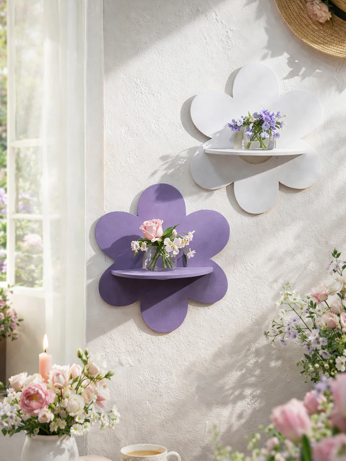 Niedliches Kirschförmiges Wandregal Holz-Aufbewahrungsorganizer Schwebende Regale Kreative Boho-Heimdekoration für Wohnzimmer Schlafzimmer & Kinderzimmer – Detail 28