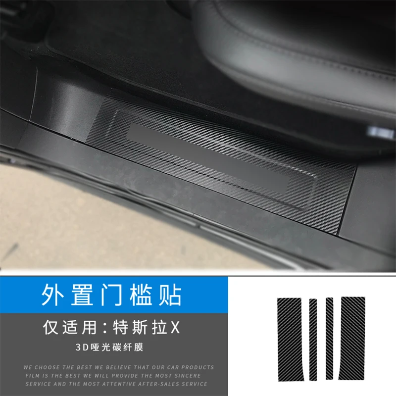 Geschikt voor Model X interieurstickers, koolstofvezel gemodificeerde film voor centrale besturing versnellingspook voor Tesla Model X 2016-2020