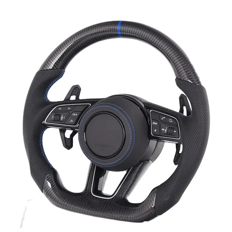 

Professional Customized Race Inspired Flat Bottom Design Carbon Fiber Steering Wheel For Audi A3 A4 A5 RS3 RS4 RS5 S3 S4 TT R8