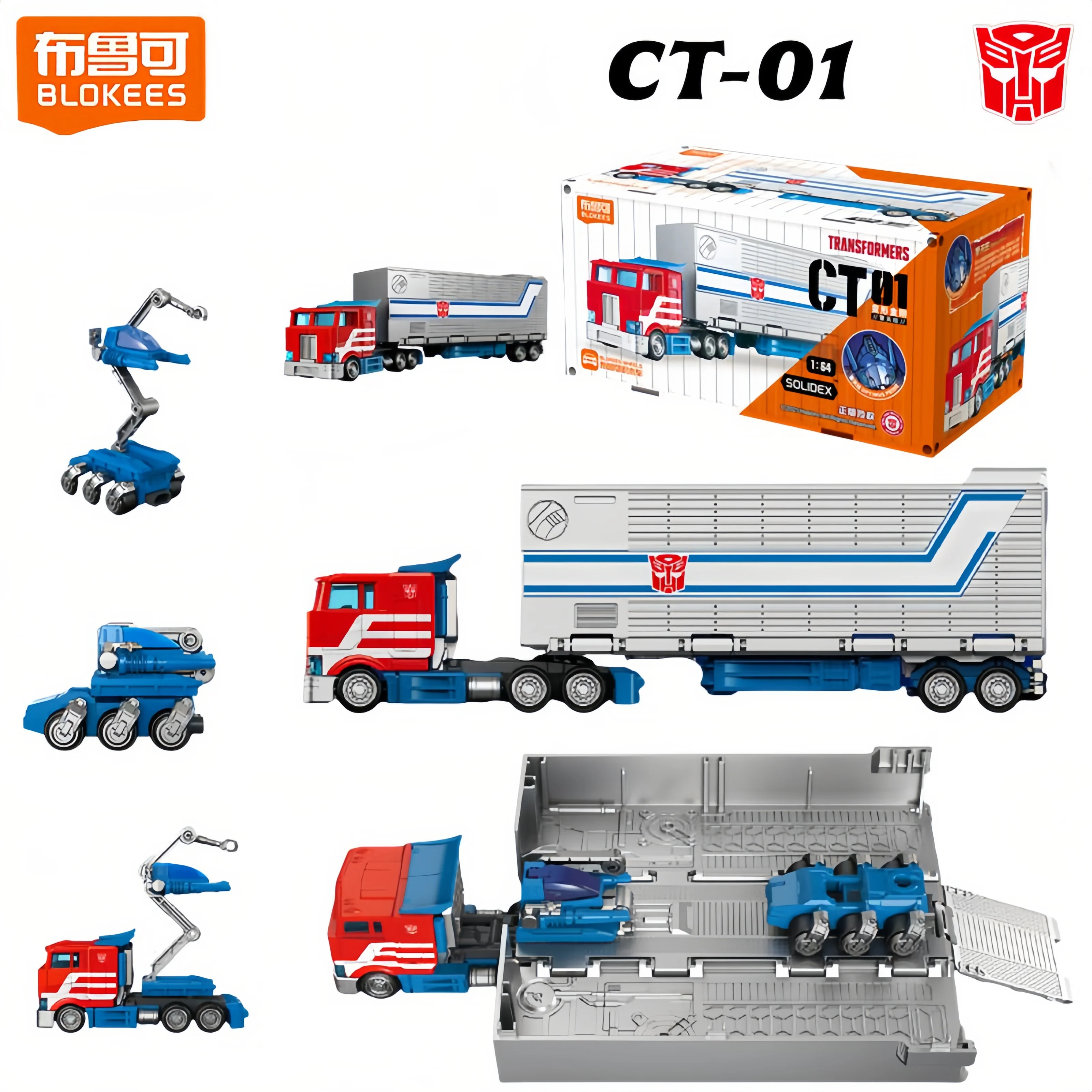 Original BLOKEES transformación Optimus Prime CT01 1:64 figura de acción colección de coches figuras de juguete regalo de Navidad