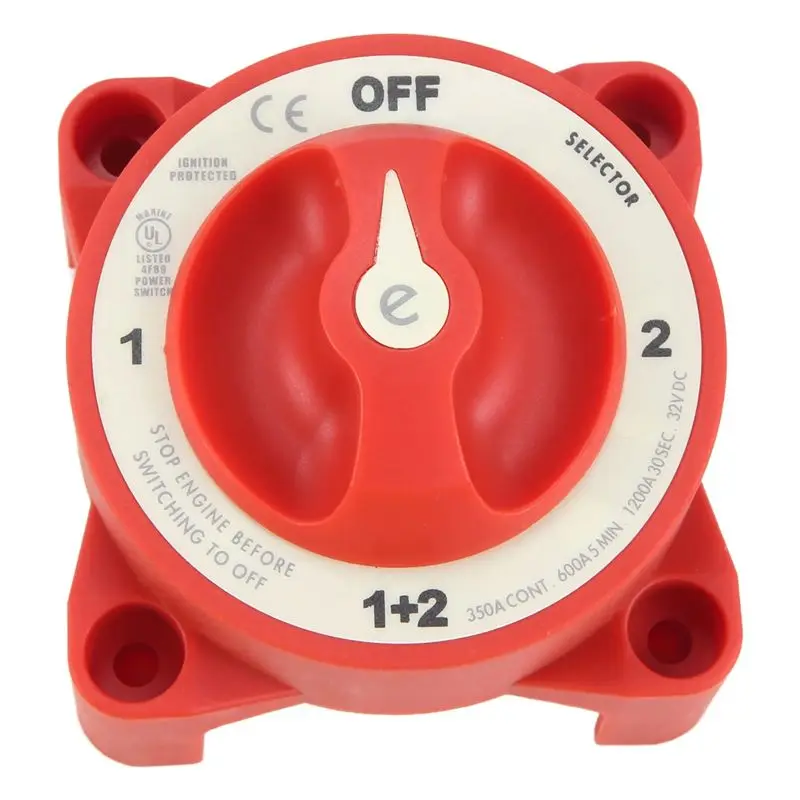 DC 32V 350A Battery Switch 4-Position Selector Marine Boat Battery Selector Switch Disconnect For Marine Boat-A91R