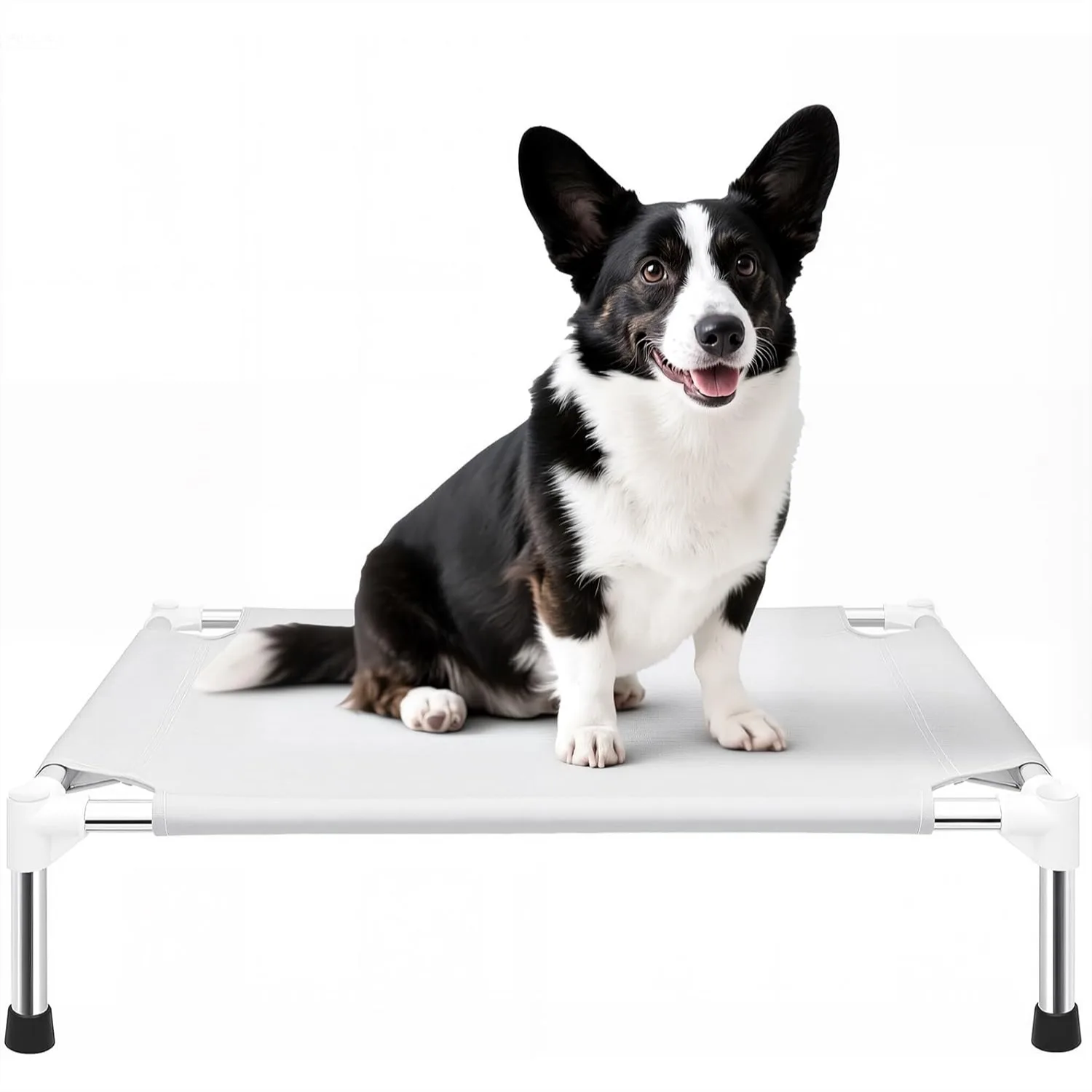 

Elevated Dog Bed for Small Dogs, Indoor/Outdoor Raised Cot with Detachable Cover and Non-Slip Feet, Comfortable and Durable Pet
