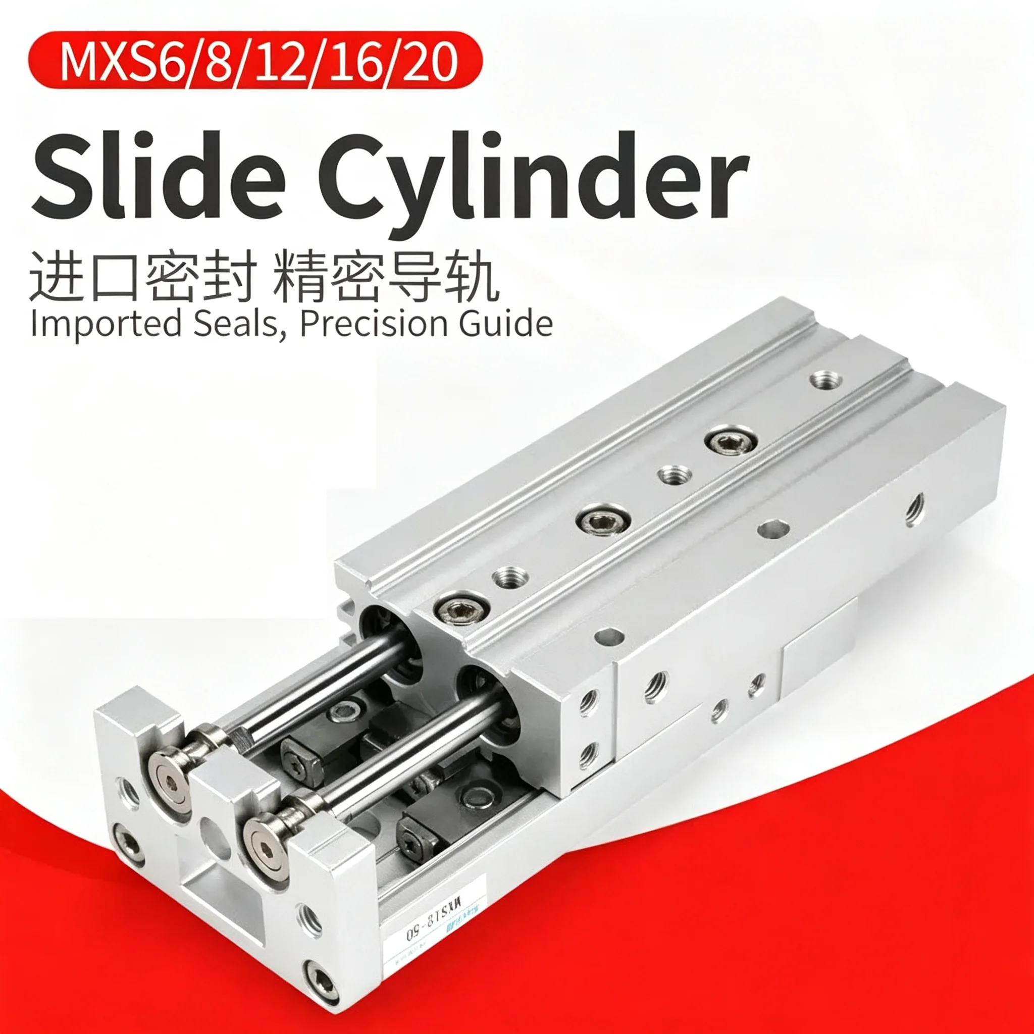 Pneumatic Air Slide Table Rail Slide for Industrial Use MXS6 MXS8 MXS12 MXS16 MXS20 MXS25 Cylinders Compatible