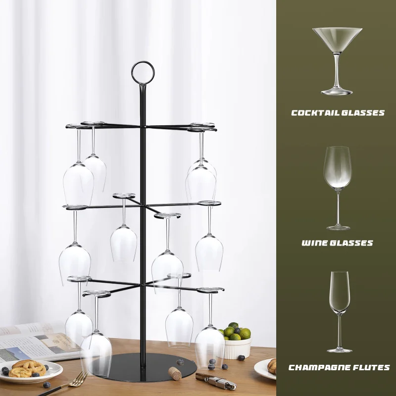 Modern Light Luxury Wine Glass Holder European Style Household Display Rack Champagne Red Wine Goblet Storage Decor Ornament