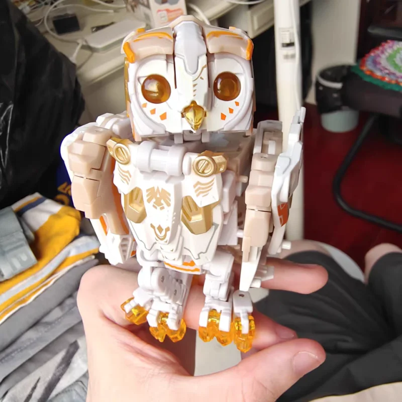 52 brinquedos besta caixa série branco ruído coruja transformável brinquedo mecha modelo na moda estatueta charme colecionável presente série ornamentos