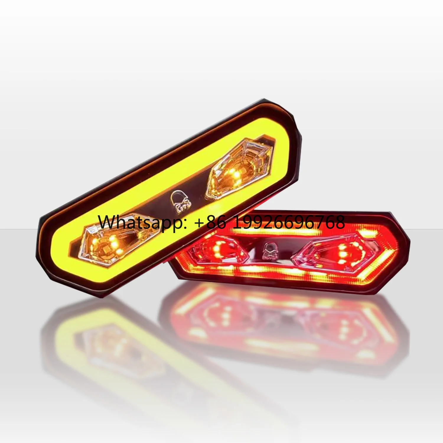 50W Three Colors UTV ATV Brake Stop Lamp Car Universal Red Tail Light chase for Jeep Truck Pickup Offroad Led Reverse Lights