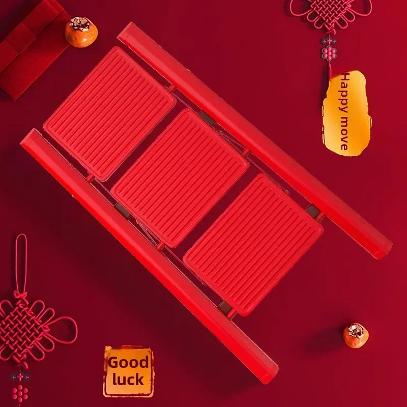Folding ladder herringbone ladder escalator four-step five ladder thickened steel pipe multi-functional ladder flower stand