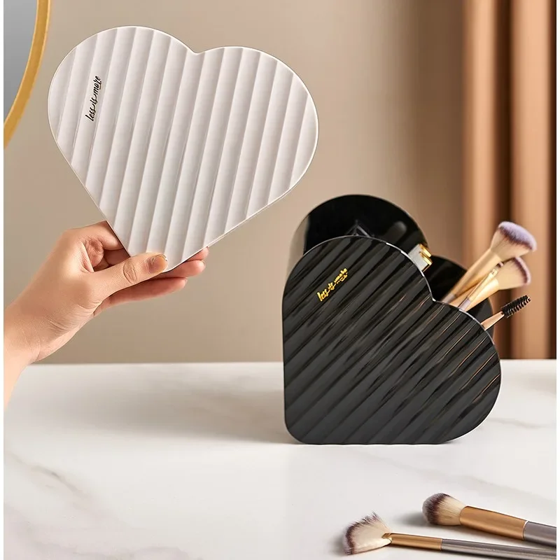 

Makeup Brush Storage Tube Dresser Transparent Grid Eyebrow Pencil Lipstick Finishing Box Office Desk Surface Panel Pen Holder