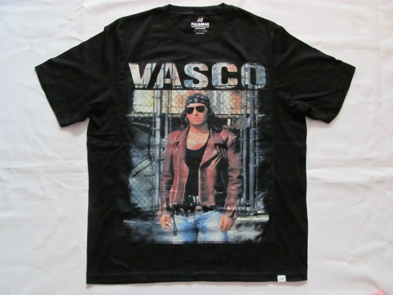 Vasco Rossi - T-Shirt Custom Vintage Material Textiles Original 1993