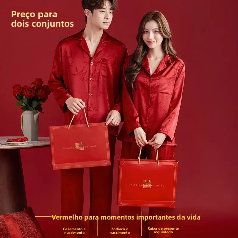 ensemble-de-pyjamas-de-mariage-rouge-en-soie-glacee-a-manches-longues-coupe-ample-vetements-d'interieur-coffret-cadeau-pour-jeunes-maries-style-traditionnel-de-la-cour