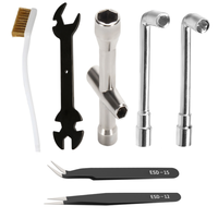 3D Printer MK8 MK10 Wrench Set Cross Socket Spanner for Nozzle Cleaning Copper Brush Tool Tweezers L Spanner For Ender 3 5 CR-10