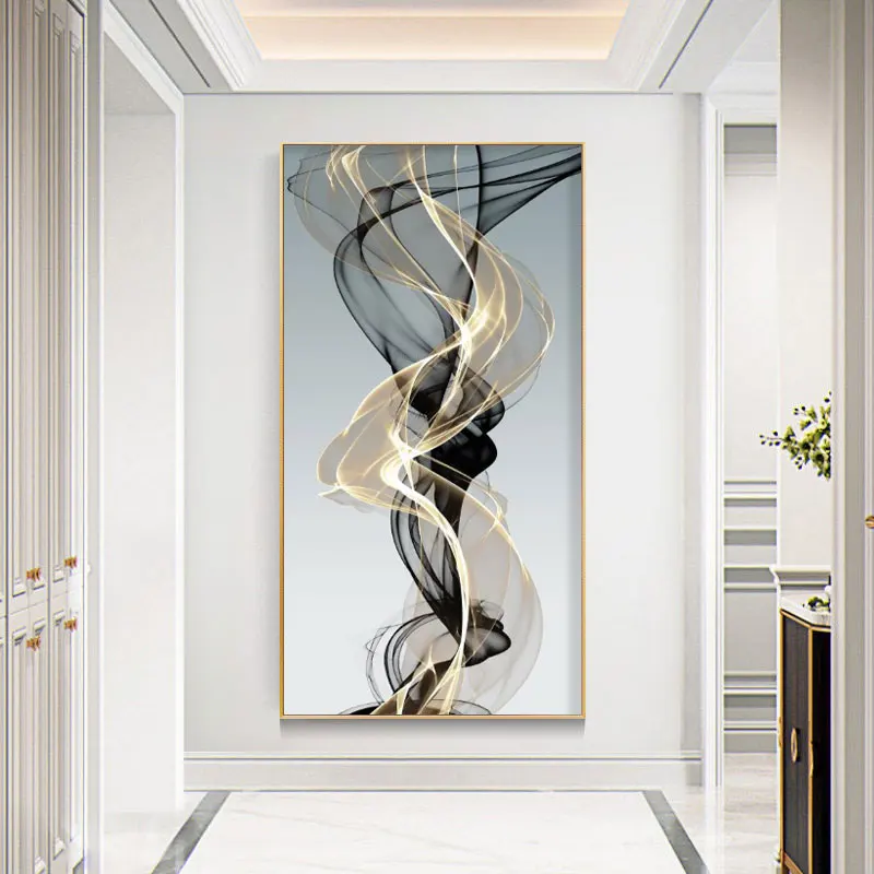 

Crystal porcelain painting porch decorative painting abstract modern Nordic living room luxury corridor corridor hanging