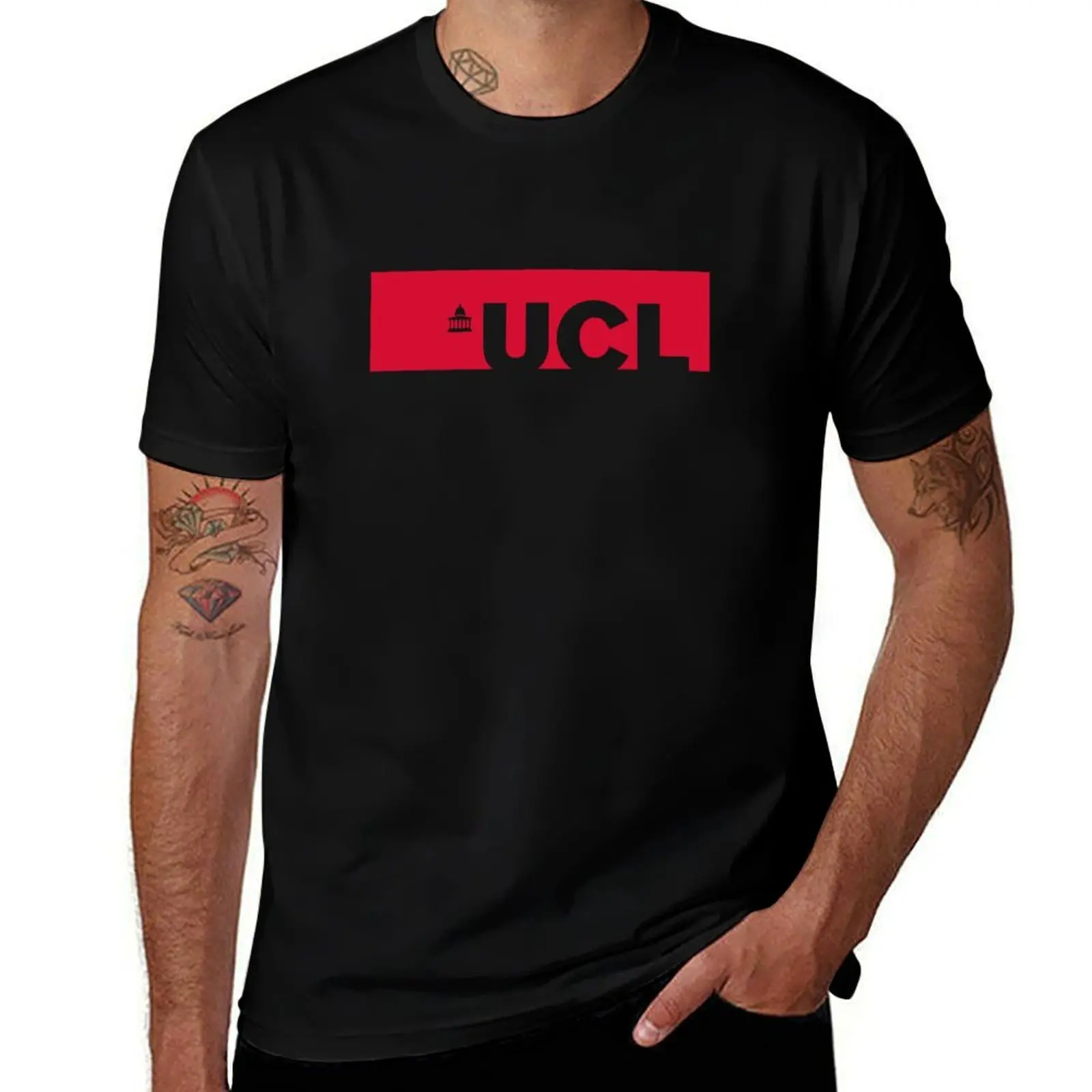 University of College London (UCL) T-Shirt Simple Solid Color Crew Neck Tee