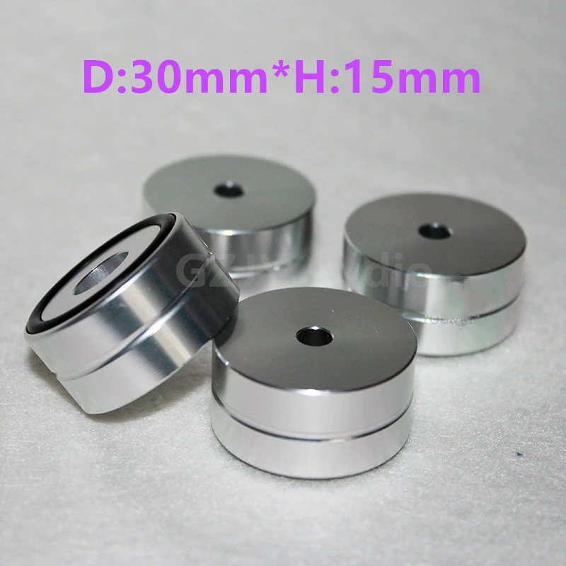 CNC Production Of Full Aluminum Solid Foot Pads, Bottom With Rubber Ring Shock Absorber Feed 30mm * 15mm 4Pcs