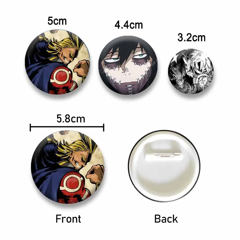 Anime Figure Ochaco Uraraka Katsuki Bakugo Cosplay Badge Cute Cartoon Girls Mina Ashido Pin SPTE Plastic Brooch Accessories Gift