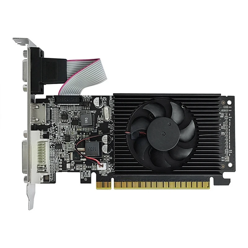 GT210 1GB DDR3 64Bit Kartu Grafis PCIE 2.0 40nm GPU -Kompatibel+VGA+DVI Kartu Video Desktop-A14G