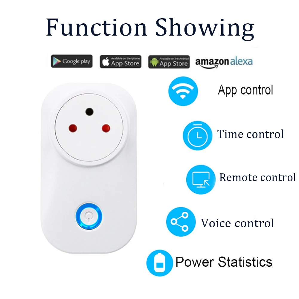 16A Israel Socket Smart Israel Plug presa Wifi controllo vocale Power Statistics Tuya Life APP Control funziona con Alexa Google Home