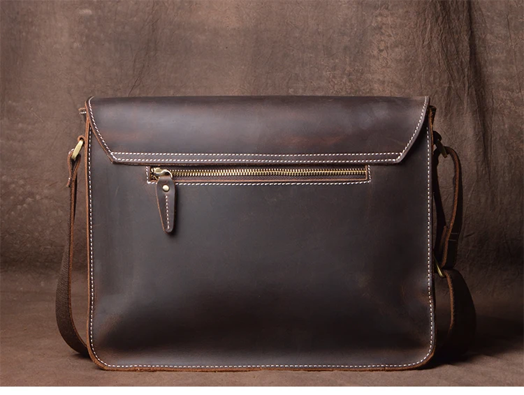 LUOKIR Retro Umhängetasche Crazy Horse Leder Schulter Tasche männer Echte Leder Crossbody Lokomotive Tasche Klassische Cambridge Tasche – Detail 17