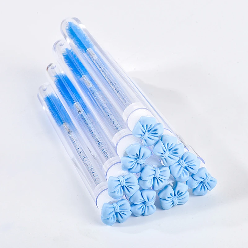 1 قطعة 9.7 سنتيمتر الملونة Bowknot رمش فرشاة أنبوب مع كريستال لاش عصي الماسكارا الحاجب مشط Spoolies تطبيق أدوات ماكياج #1